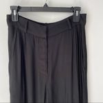 Black Halo  High Rise Black Pleat Front Wide Flare Leg Dress Pants size 6 Photo 1