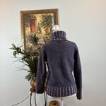 Paraphrase  Women Sweater M Turtleneck Purple Long Sleeve Cropped 100% Lambwool Photo 4