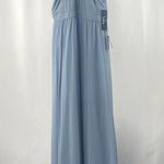 NWT Lulus Air of Romance Maxi Dress in Slate Blue Size Large Photo 0