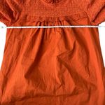 Solitaire  Crochet Puff Sleeve Short Sleeve Peasant Top | Pumpkin Orange | Small Photo 5