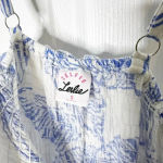 Selfie Leslie SELFIE LESLIES‎ Size S Blue Midi Leaf Print Sundress Smocked Top Photo 1