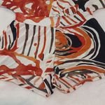 Alexis Wide Sleeve Multicolor Floral Striped Abstract Print Romper Playsuit Photo 9