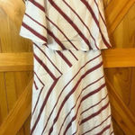 Banana Republic  Asymmetrical One Shoulder Stripe Dress Red White size 2 NWT $158 Photo 0