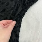 Pretty Little Thing Black Velvet Devore Plunge Long Sleeve Bodysuit Sz 10 Photo 6