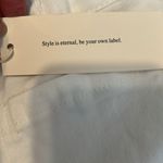 NWT Luvamia szM white wide leg slight flare elastic waist zip front pants White Size M Photo 5