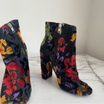 Steve Madden  Flocked Velvet Floral Peep Toe Heeled Booties Size 7 Photo 3