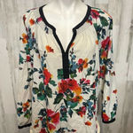 Black Rainn  Floral blouse size large Photo 0