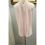 CLEARANCE Tank Sweater SZ Large Storybook Knit Chiffon Ruffle Trim Pearl Cottage Pink Photo 4