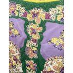 Etro Paisley Print Fringe Trim Top Italian Knitwear Bohemian Size 42 Purple Size XL Photo 3