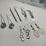Lot Of 5 Costume Earrings Pierced Dangle Drop Photo 3