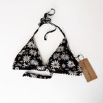 Modcloth [] Princess Highway Black Daisy Floral Bree Bikini Top NWT Size Small S Photo 1