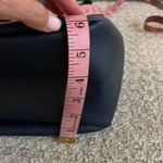 Neiman Marcus  Navy Blue Faux Leather Shoulder Bag Photo 5