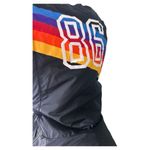 Victoria's Secret Pink Sherpa Lined Anorak Windbreaker Jacket Rainbow Logo M/L Photo 4