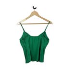 French Kiss Y2K Women’s Satin Babydoll Cami Blouse in Green Size L Photo 5