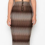 Akira Brown and Cream Maxi Dress set Photo 0