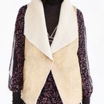 Urban Outfitters Ecote Sherpa Faux Fur Open Waterfall Drape Vest  Photo 0