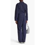 NILI LOTAN Marie Belted Cotton Jumpsuit Blue Size XS Photo 9