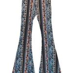 Tres Bien Wide Flare High Waist Paisley Boho Leggings size Small Photo 0