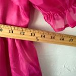 Thirty Thirty Pink Organza Mini Dress Puff Sleeve Square Neck Party Barbie S Photo 6