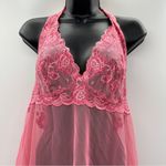Victoria's Secret Y2K Vintage Pink Floral Embroidery Lingerie Slip Dress Sz L Photo 3