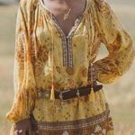 Spell & The Gypsy Mystic Tunic Dress Yellow Sunflower Boho Festival XS NWT Photo 0