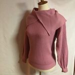 Vintage 70s oversized collar salmon sweater Pink Photo 5