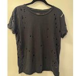 Reebok  Large Black Distressed Women's Dance Short Sleeve Crewneck Athletic Tee Photo 0