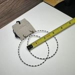 Urban Outfitters  White & Black Bead Beaded Hoop Dangle Drop Pierced Earrings Photo 6