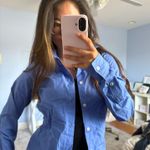 ZARA  Blue Button-Up Shirt Photo 1