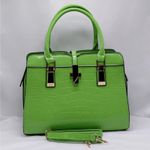 Hernan Bag Collection Women's Shoulder Bag Handbag Purse Croc Embossed Purse Green Photo 1