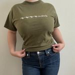 Vintage Olive Green Australia Kangaroo Embroidered Graphic Short Sleeve Tee Photo 0