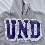 University of Notre Dame hand sewn lace polka dot hoodie Gray Size M Photo 1