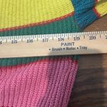 80s Exclusive Imports Rainbow Stripe Sweater Chunky Balloon Sleeve Oversized M Red Size M Photo 3