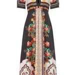 SALONI Tabitha 100% Silk Black Red A Photo 0