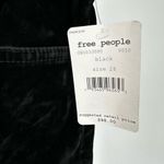 Free People  Stella Black Velvet High-Rise Skinny Jeans size 28 NWT Photo 9