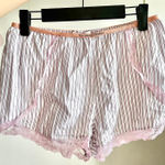 Victoria's Secret  Pink Striped Pajama Shorts, Coquette, Y2K,‎ Soft Girl, Small Photo 0