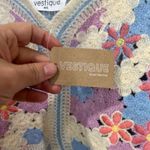 Vestique  Crochet Knit Crop Tank Top Pastel Patchwork Boho Festival Retro Sz M/L Photo 3