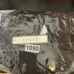 SONCY Black Satin Knotted Front Dress with Choker, Size undefined Photo 7