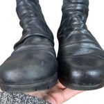 Munro  Black Leather Ankle Sie Zipper Walking Wedge Bootie Women Sz 7.5 Photo 12