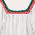 Boden USA Boden Women's Square Neck Crochet Trim Puff Sleeve Top Size 10 Photo 1