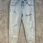 One Teaspoon Jeans Size 25 Awesome Baggies Cropped Distressed Free Love NWT Blue Photo 3