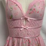 Pink Floral Lace Babydoll Lingerie intimates NWOT Medium Photo 0
