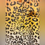 Multiples  Women Leopard Ombre Gradient Button Down Long Sleeve Shirt Top Size L Photo 5