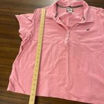 Caribbean Joe Womens Pink Polo Shirt 2X Cotton/Spandex Short Sleeve Button-Up Co Photo 2