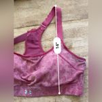 Under Armour  Women’s Sz L UA Reflect Impulse Pink Print Mid Impact Sports Bra Photo 8
