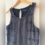 American Eagle  Black Crochet Floral Lace Tank Top Photo 1