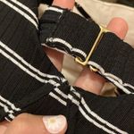 Shade & Shore New  Women's Ribbed Underwire Bikini Top Black Stripes 34D Photo 1