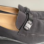 Salvatore Ferragamo  Sport Black Fabric Logo Bit Loafers Shoes Made in Italy 9.5 Photo 6