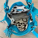 Yoki NWT Teal Vegan Leather Tassel 2-Way Slouchy Shoulder Bag Photo 4