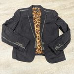 Dolce & Gabbana  Black Striped Blazer Size 46 Photo 2
